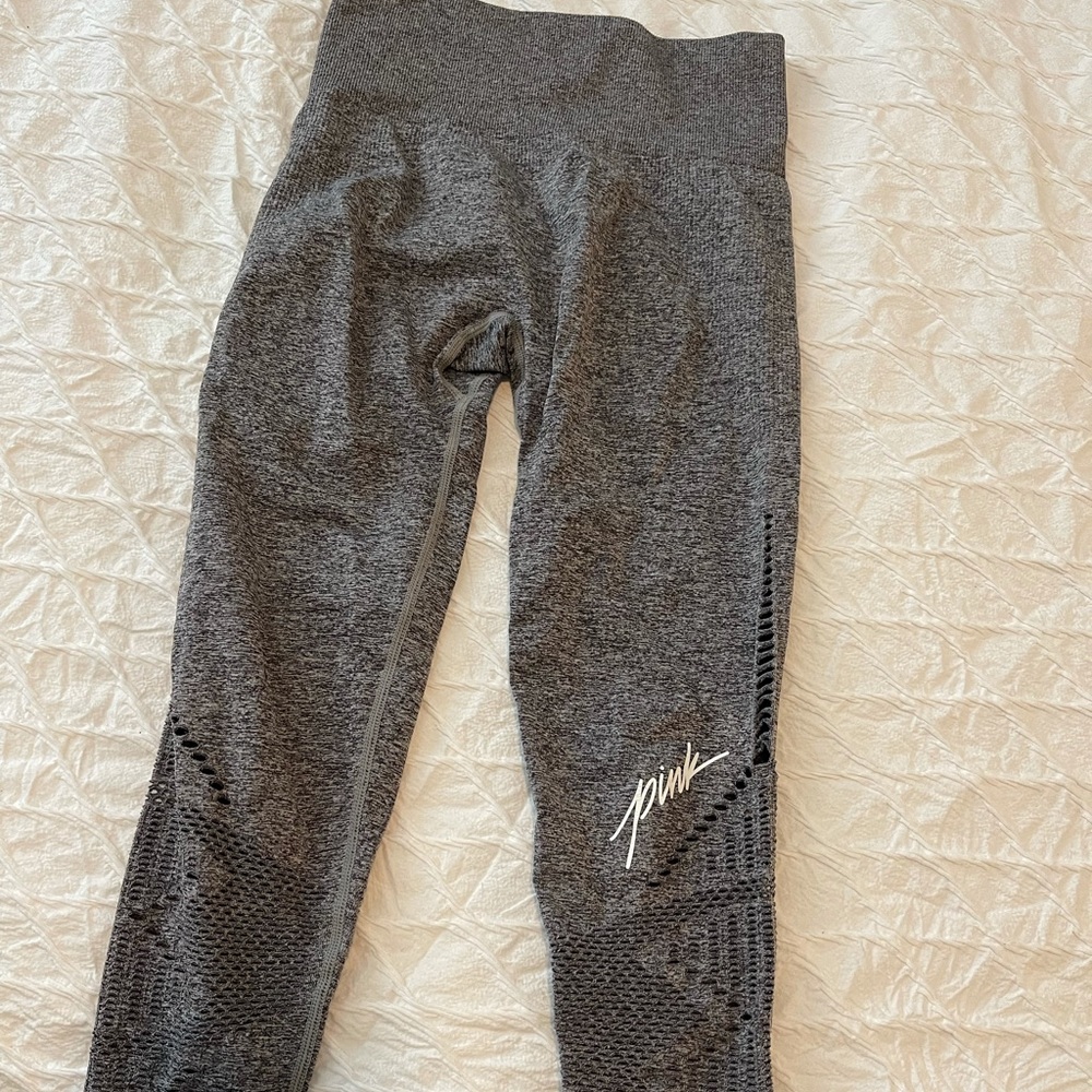 PINK grey leggings size XS